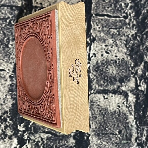 Great Impressions Flowers Oval Opening Roses Frame Rubber Stamp K25 - Picture 2 of 8